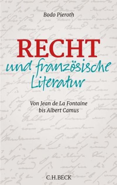 Recht und französische Literatur