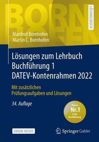 Lösungen zum Lehrbuch Buchführung 1 DATEV-Kontenrahmen 2022, m. 1 Buch, m. 1 E-Book