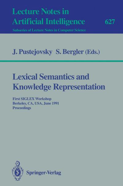 Lexical Semantics and Knowledge Representation