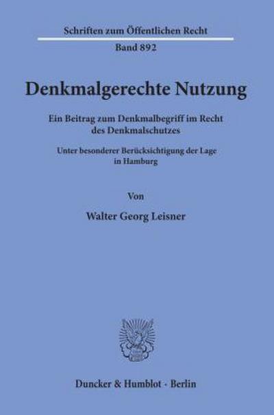 Denkmalgerechte Nutzung.