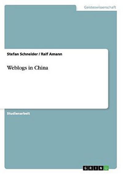Weblogs in China
