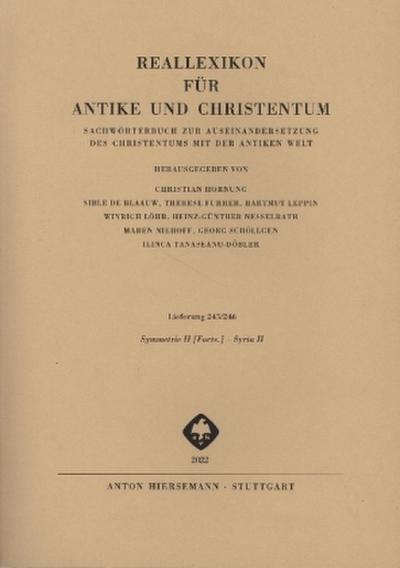 Reallexikon für Antike und Christentum