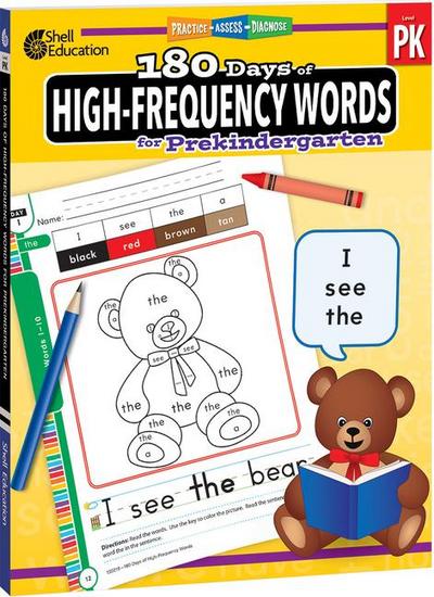 180 Days of High-Frequency Words for Prekindergarten: Practice, Assess, Diagnose