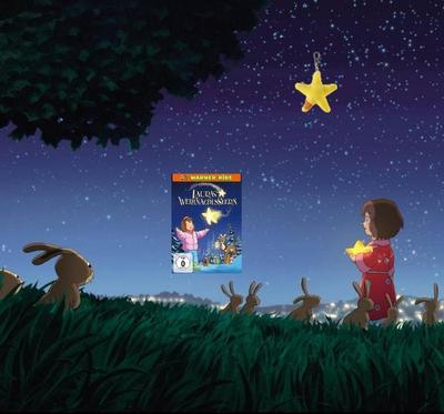 Lauras Weihnachtsstern mit Plüschsternanhänger