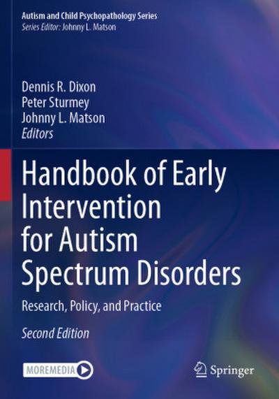 Handbook of Early Intervention for Autism Spectrum Disorders