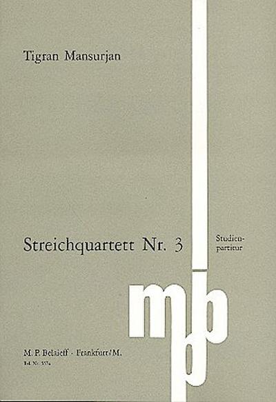Streichquartett  Nr.3 (1993)für Streichquartett