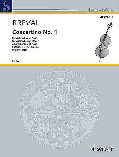 Concertino No. 1 F-Dur: Violoncello und Klavier. (Cello-Bibliothek)