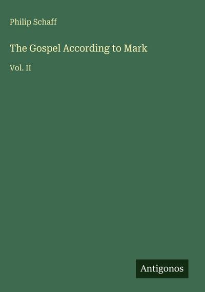 The Gospel According to Mark