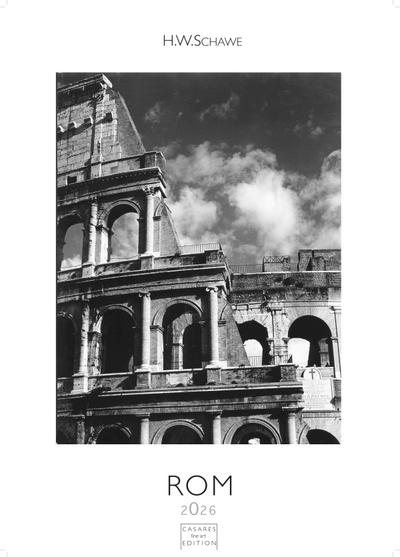 Rom schwarz-weiss Kalender 2026 - Wandkalender | Fotokalender Italien 59x42cm Grosses Format - . mit Historischen Motiven - Perfekt für Kunst, Architektur & Rom-Liebhaber