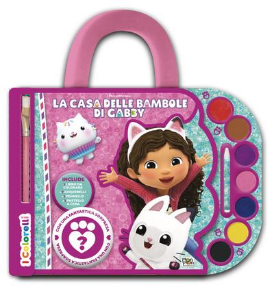 La casa delle bambole di Gabby. I colorelli. Valigetta con acquerelli