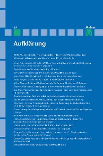 Aufklärung, Band 29: Das Problem der Unsterblichkeit in der Philosophie, den Wissenschaften und den Künsten des 18. Jahrhunderts