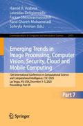 Emerging Trends in Image Processing, Computer Visi