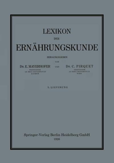 Lexikon der Ernährungskunde