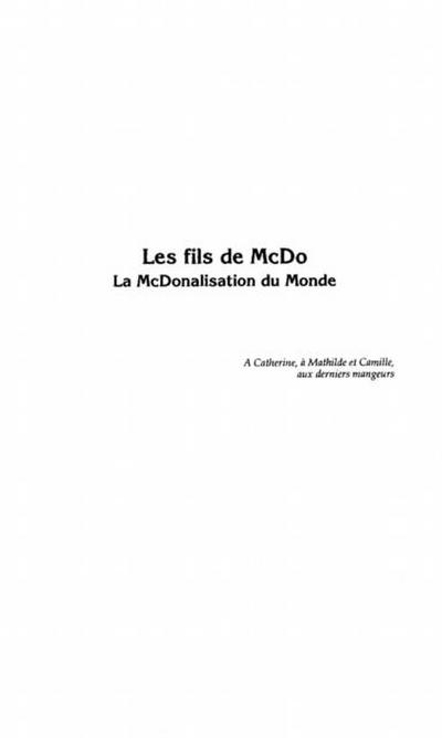LES FILS DE McDO