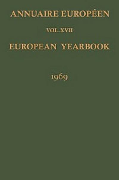 Annuaire Europeen / European Yearbook