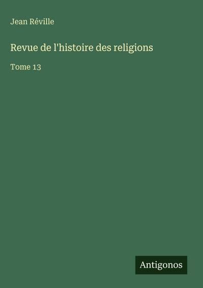Revue de l’histoire des religions