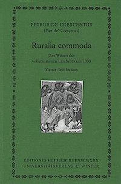 Ruralia commoda (Tl.4), Indices