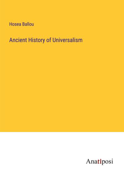 Ancient History of Universalism