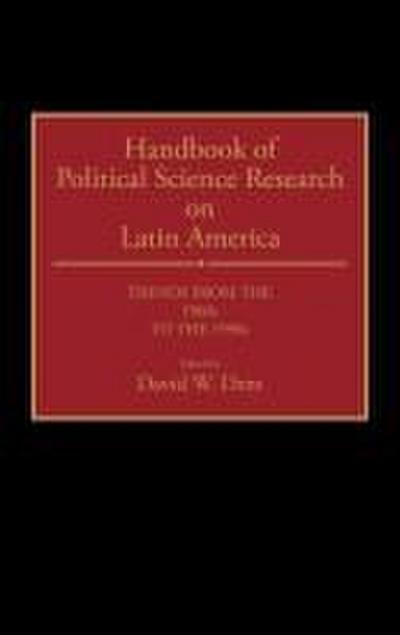 Handbook of Political Science Research on Latin America