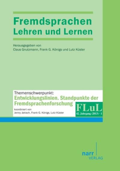Fremdsprachen Lehren und Lernen 2013 Heft 1
