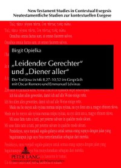 «Leidender Gerechter» und «Diener aller»