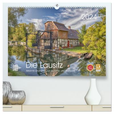 Die Lausitz - Landmarken der Nieder- und Oberlausitz (hochwertiger Premium Wandkalender 2024 DIN A2 quer), Kunstdruck in Hochglanz