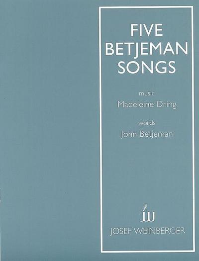 Five Betjeman Songsfür Gesang und Klavier