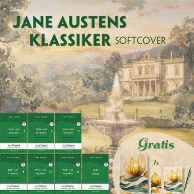 Jane Austens Klassiker Softcover (7 Bücher + Audio-Online + exklusive Extras) - Frank-Lesemethode, m. 7 Audio, m. 7 Audio, 7 Teile