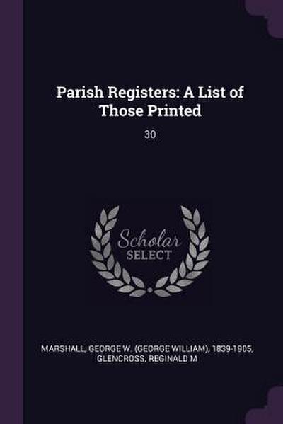 Parish Registers