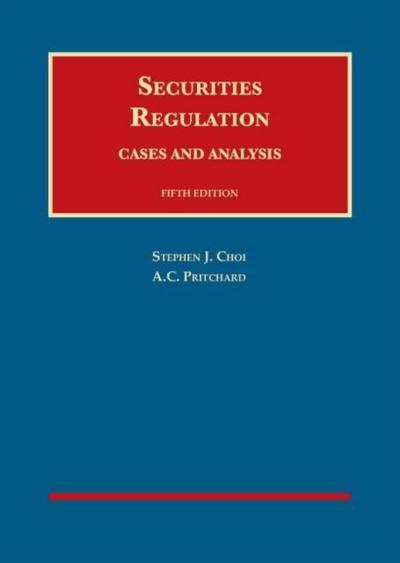 Pritchard, A: Securities Regulation