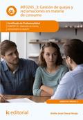 Gestión de quejas y reclamaciones en materia de consumo. COMT0110