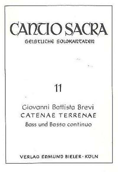 Catenae terrenaefür Baß und Bc
