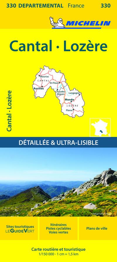 Cantal, Lozire - Michelin Local Map 330