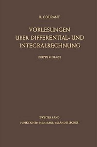 Vorlesungen über Differential- und Integralrechnung
