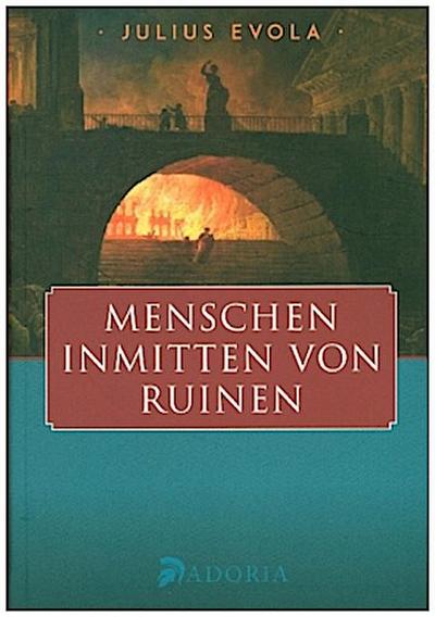 Menschen inmitten von Ruinen