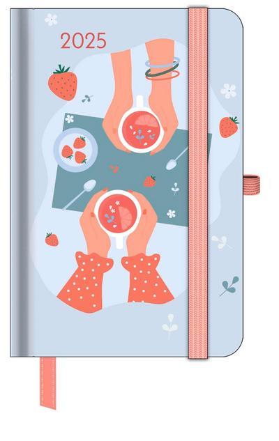 GreenLine - Diary Happy Vibes 2025 Taschenkalender, 10x15cm, Kalender im stilvollen Design, praktische Alltagsorganisation für persönliches & berufliches Zeitmanagement