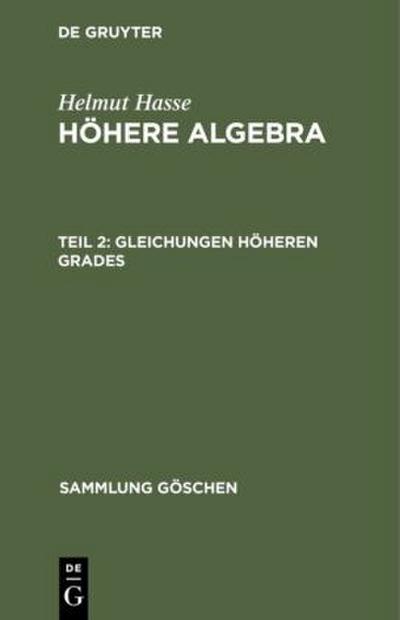 Gleichungen höheren Grades