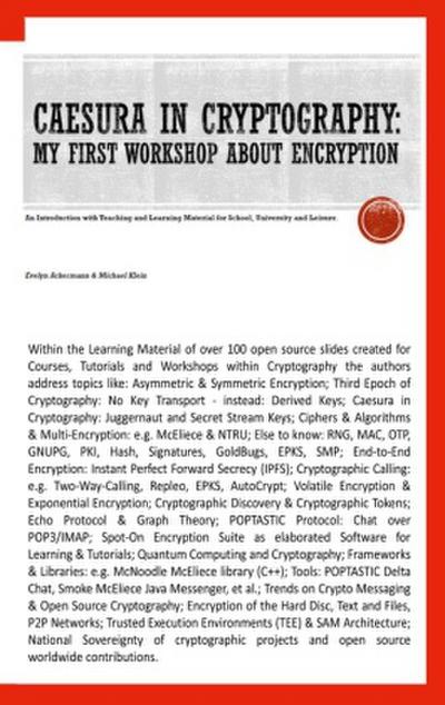 My first Workshop about Encryption & Cryptography [Pocketbook]