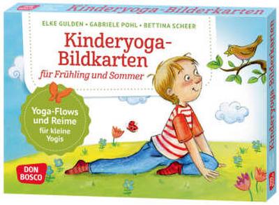 Kinderyoga-Bildkarten für Frühling und Sommer