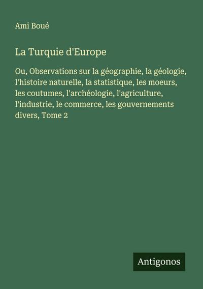 La Turquie d’Europe