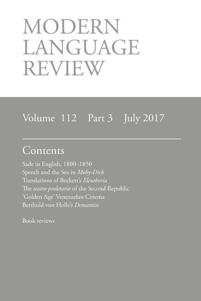 Modern Language Review (112