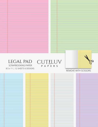 Legal Pad Collage Paper for Scrapbooking