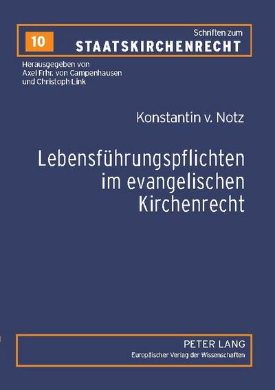 Lebensführungspflichten im evangelischen Kirchenrecht