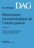 Dictionnaire onomasiologique de lancien gascon (DAG). Fascicule 17