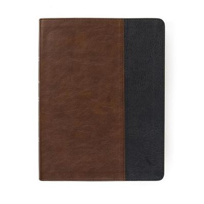 CSB Men of Character Bible, Brown/Black Leathertouch