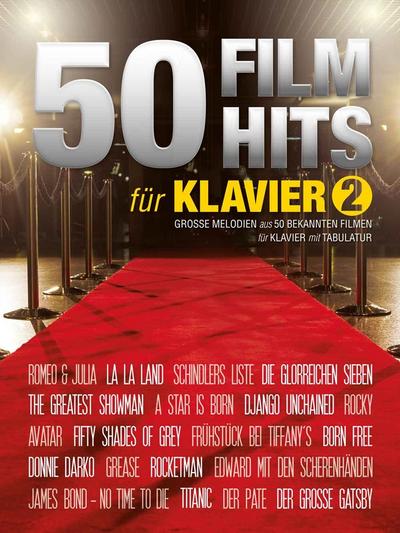 50 Filmhits Band 2für Klavier mit Akkorden und Text