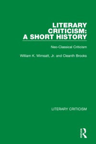 Literary Criticism: A Short History