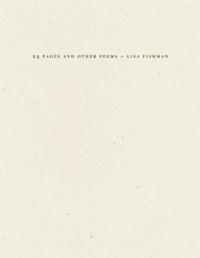 24 Pages and other poems