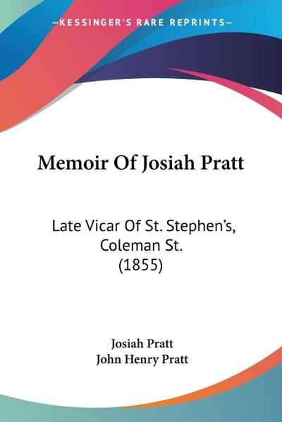 Memoir Of Josiah Pratt