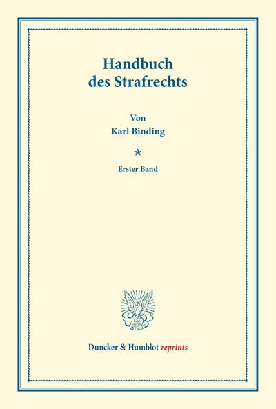 Handbuch des Strafrechts
